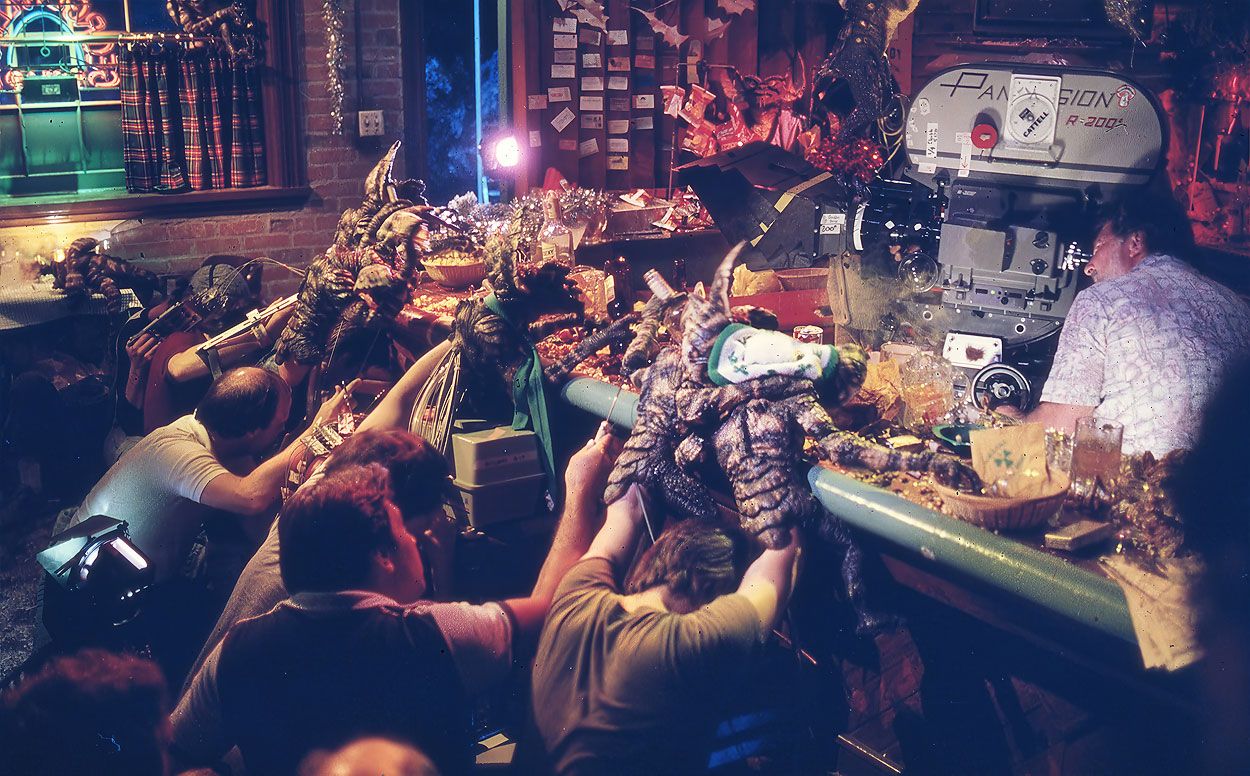 Behind the scenes from Gremlins at Dorry's bar
