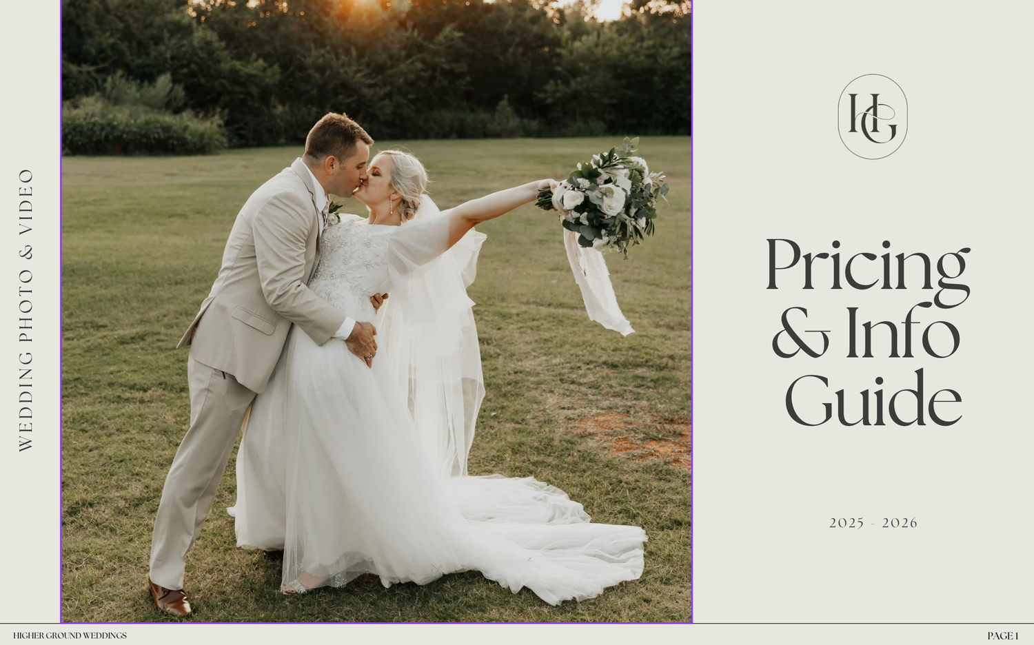 A minimalist wedding website or landing page layout design with overlapping images and text sections.