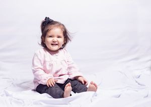 Fotografia de niña sonriendo