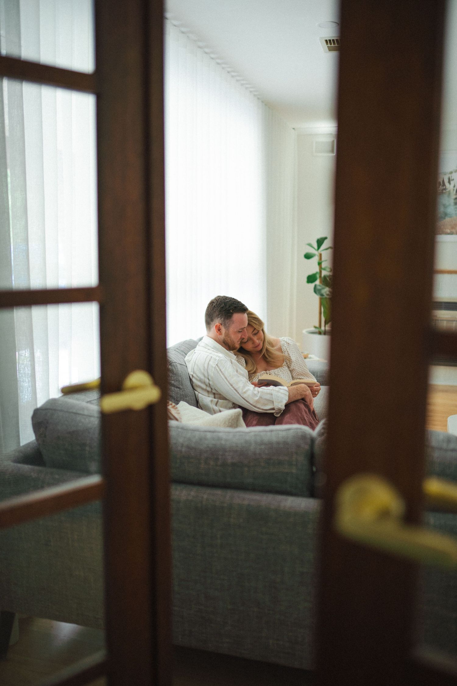 Romantic In Home Couple Engagement Photography - Lachlan McGuinness and Claire McNally