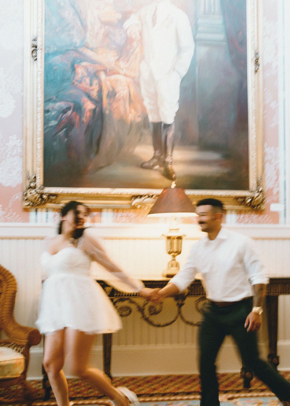 Bride & Groom eloping at Disney Boardwalk. Cred: LexTakePix