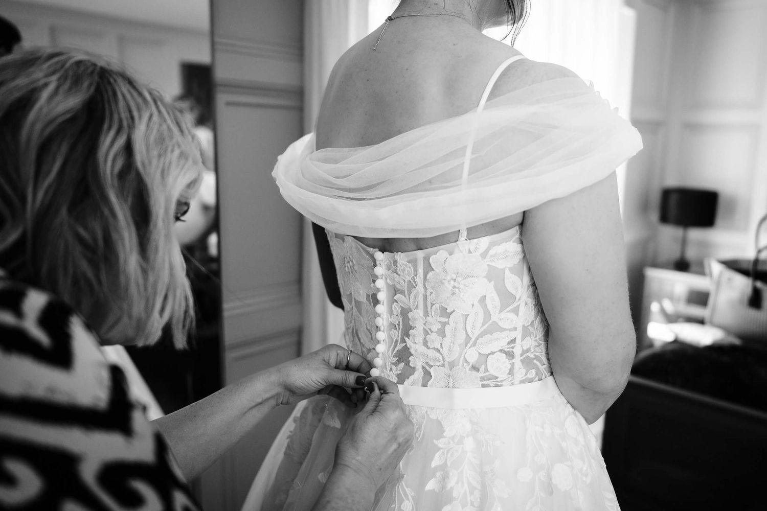 wedding dress at chapel house estate Kent