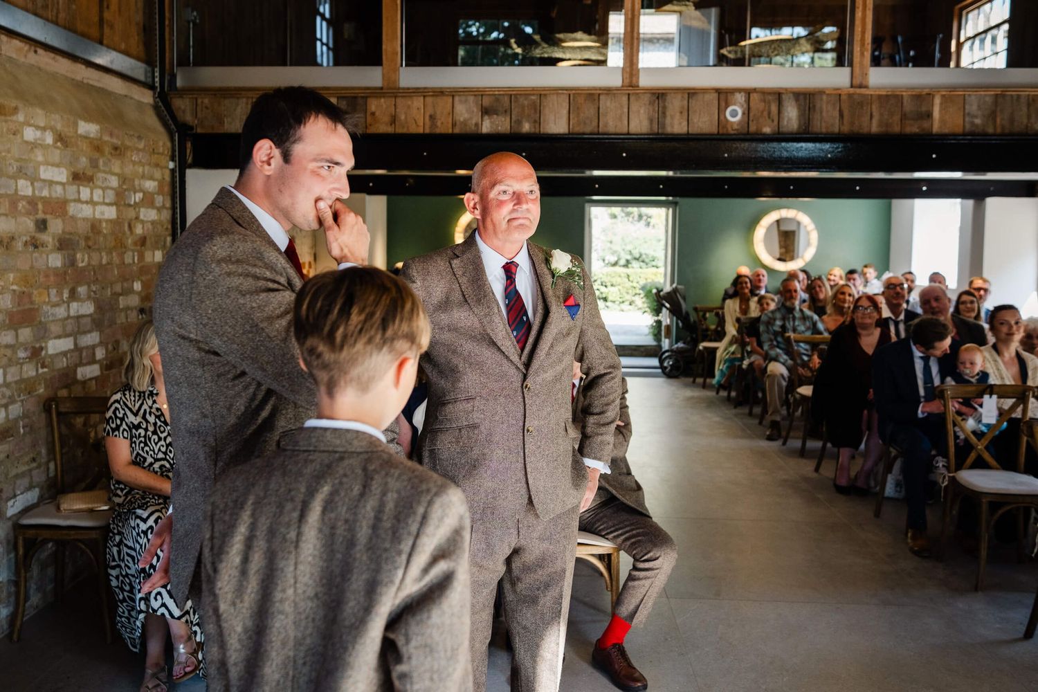 groom waits for bride