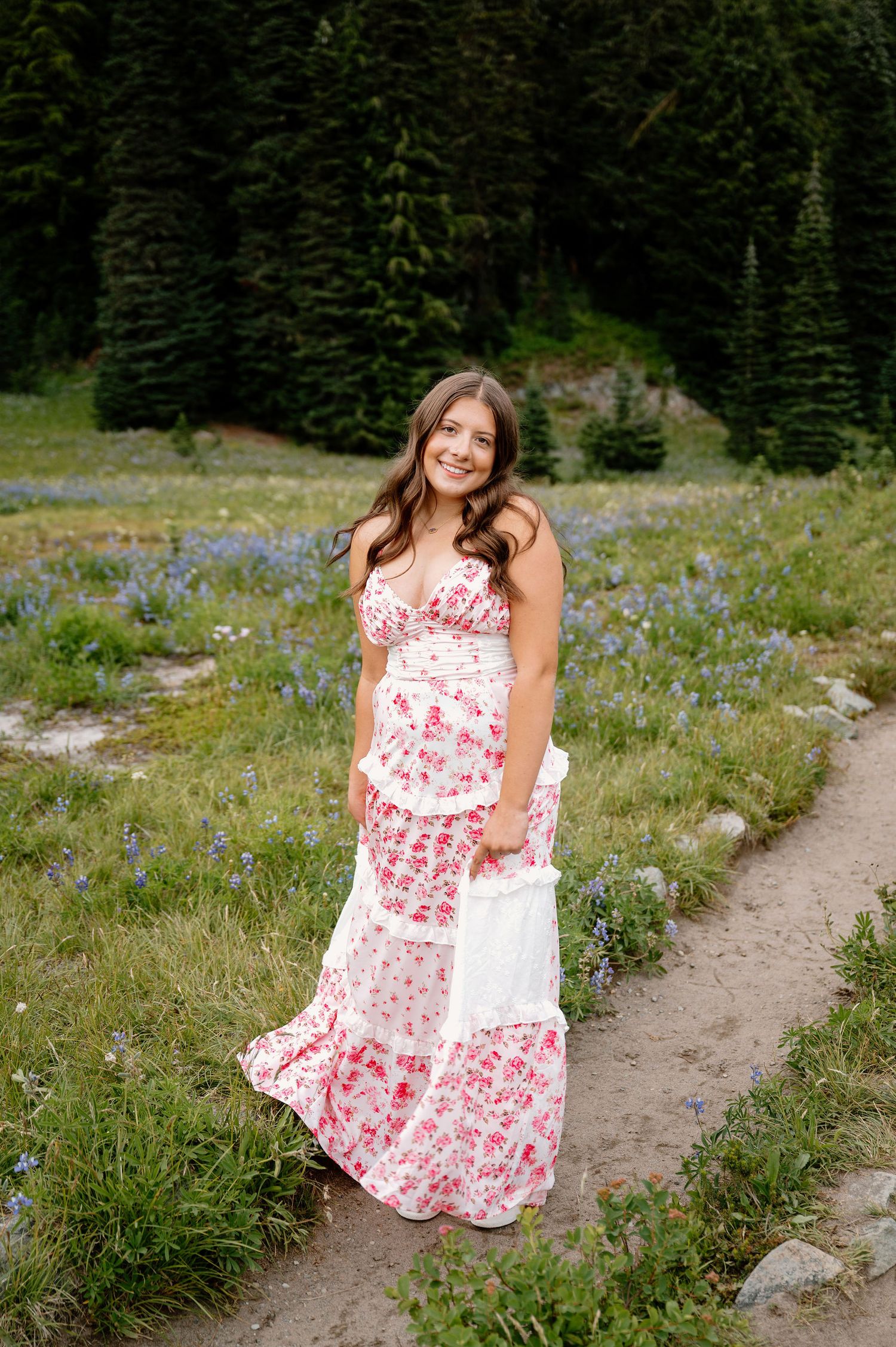 Wildflower senior pictures at Mount Rainier
