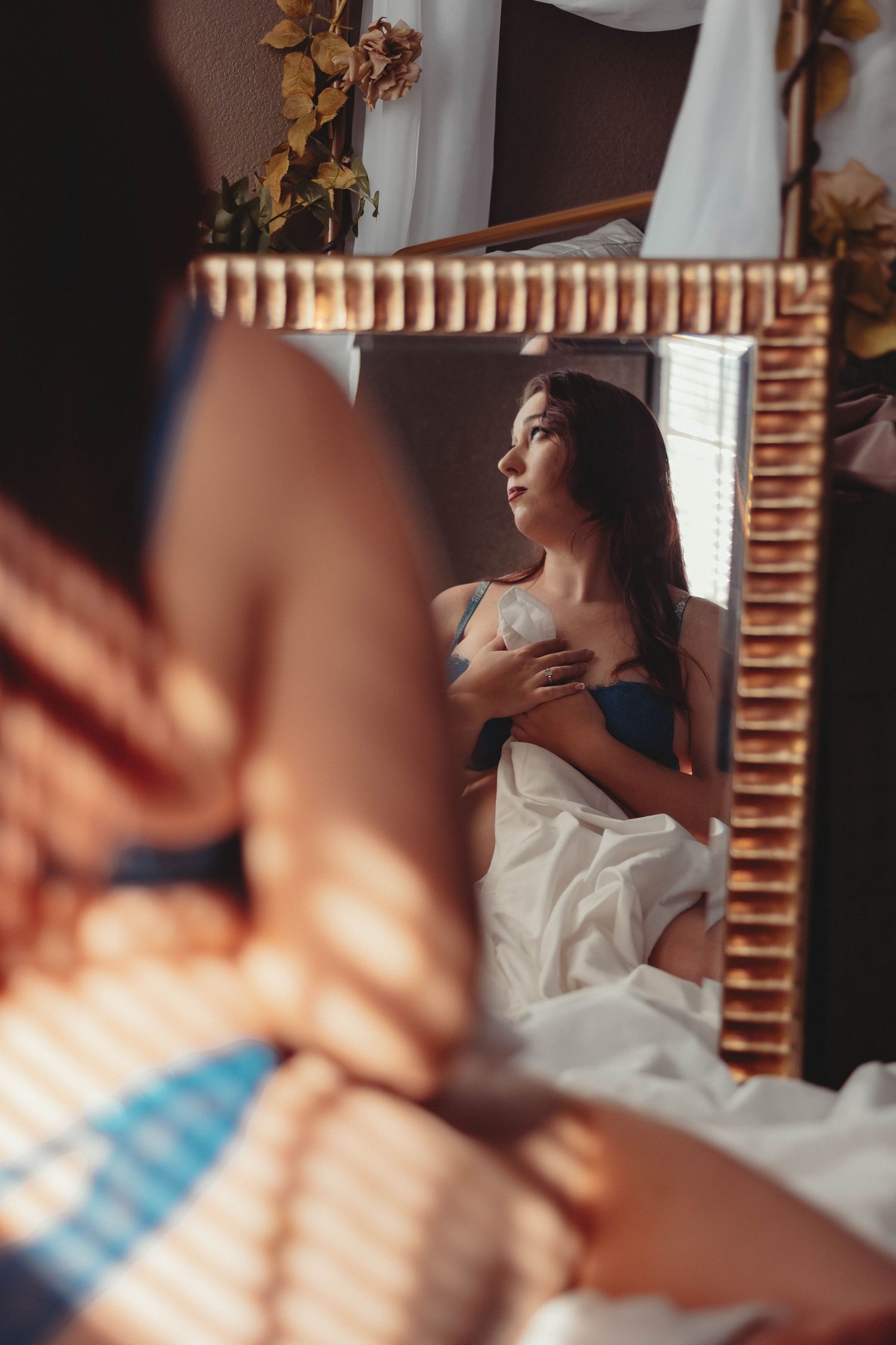 Elegant boudoir portraits Best boudoir photographer Abilene Clyde Texas Body-positive photography artist Female boudoir photographer empower