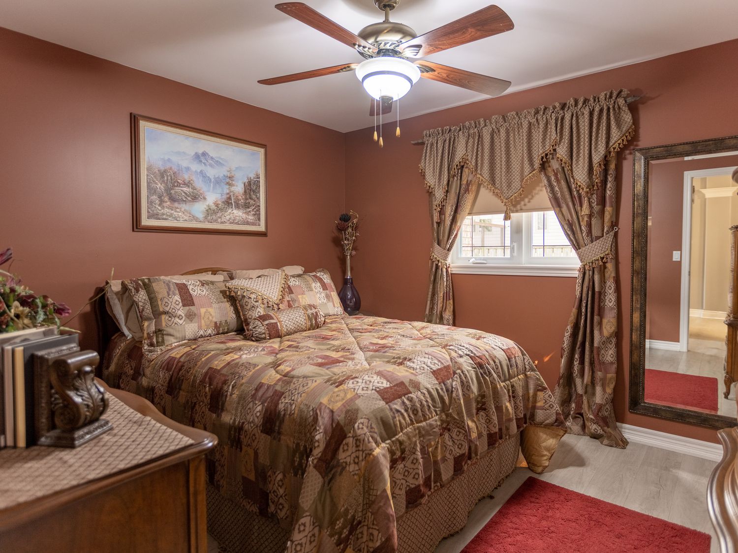 Spacious primary bedroom captured for Essex County real estate marketing