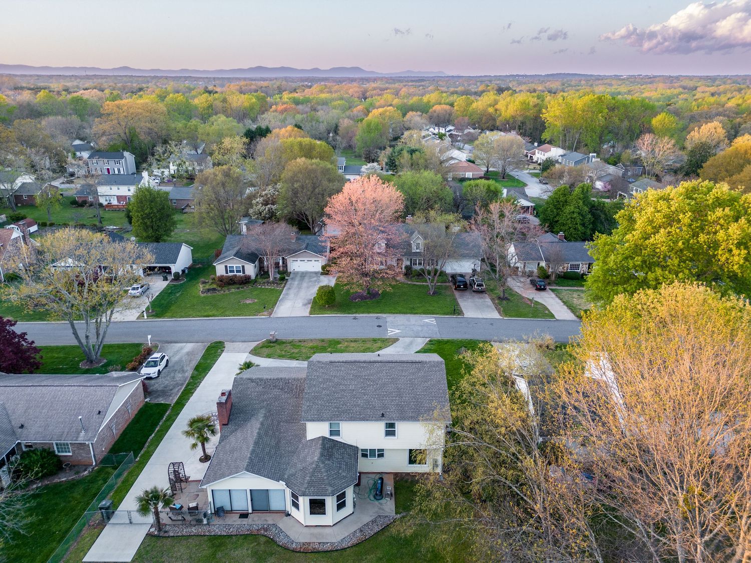 Residential real estate property photographed by drone in Windsor.
