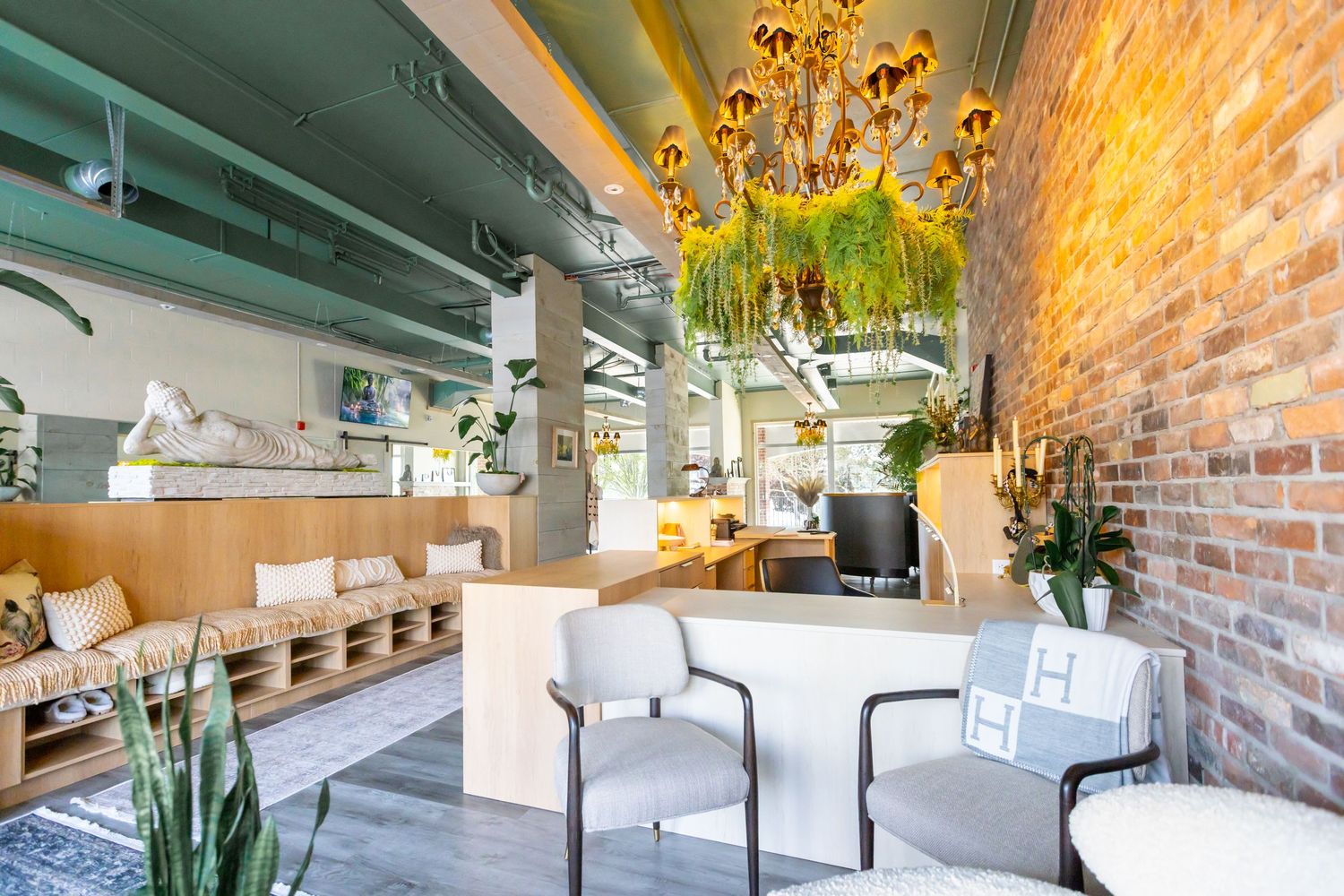 Spacious yoga studio designed for wellness classes and mindful movement sessions.