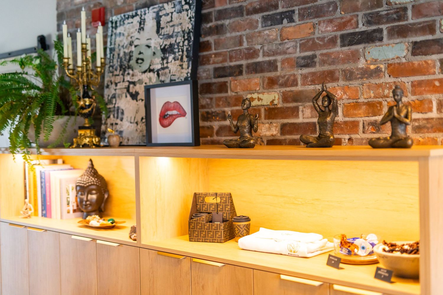 Elegant yoga studio interior highlighting functional layout and natural light.