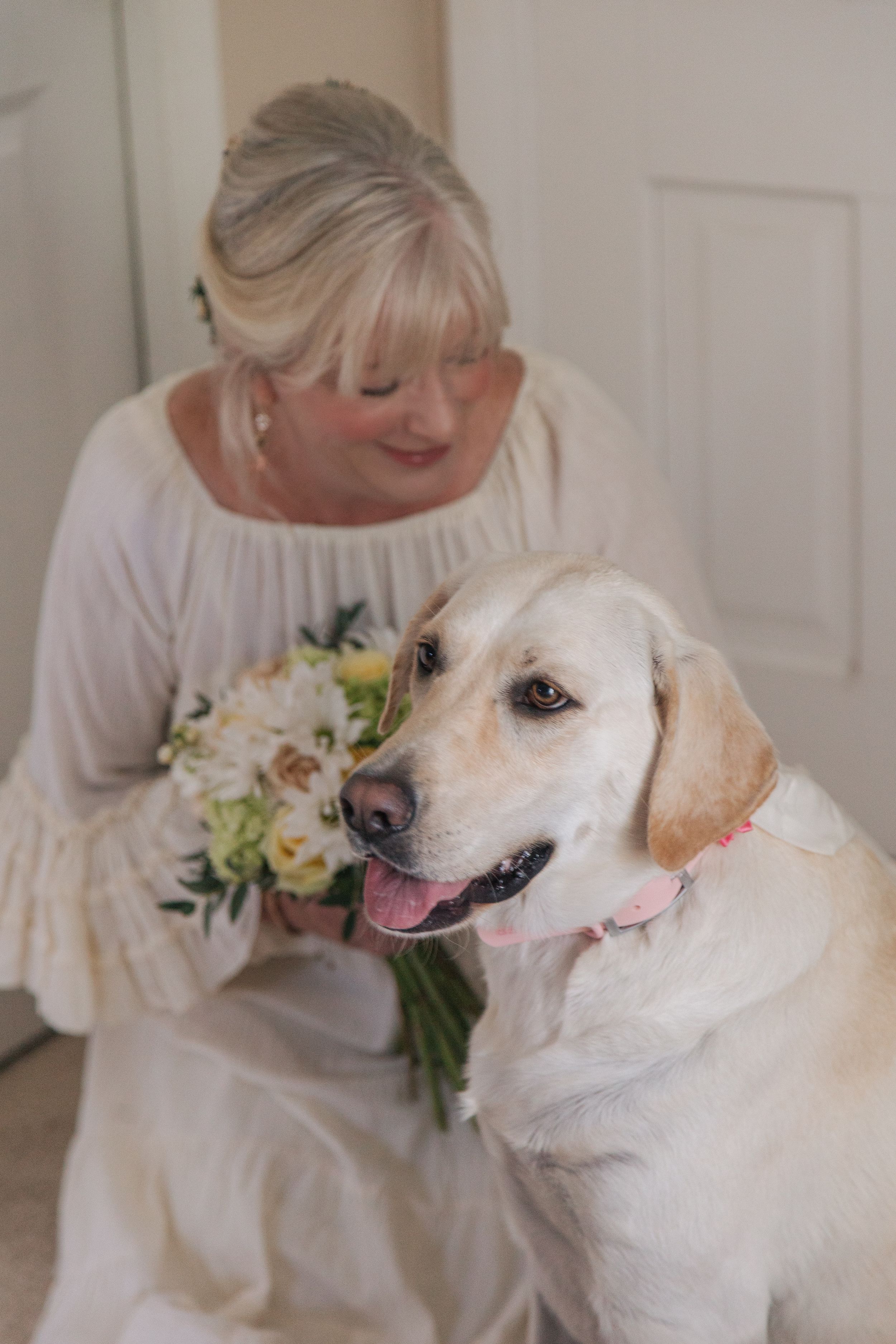 Bride and her dog