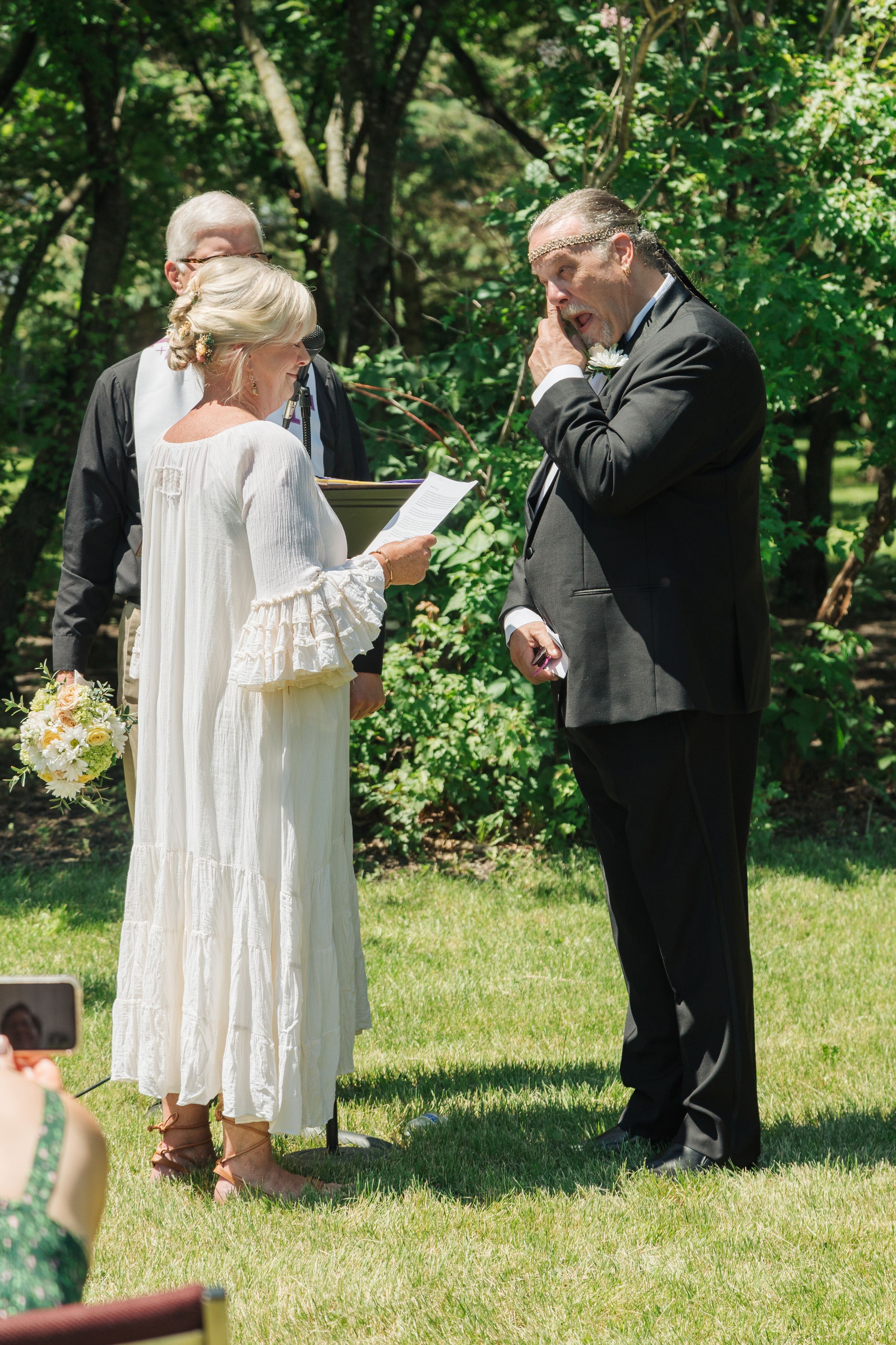 Outdoor wedding ceremony