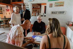 Signing the wedding license