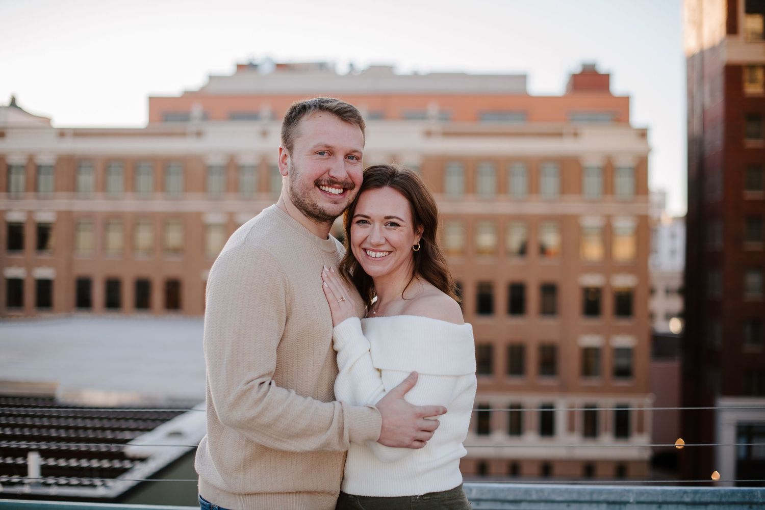 Downtown city engagement session in Wichita, KS - engagement pictures by Jessica Nadine Photography