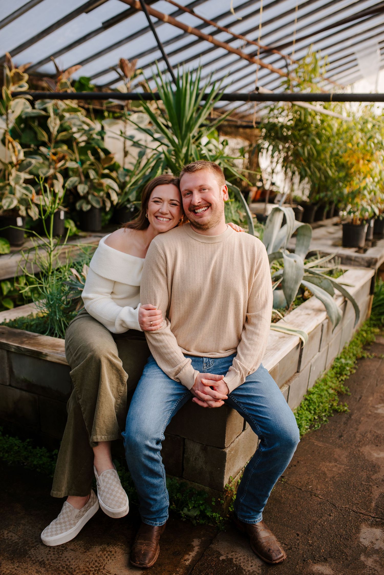 Greenhouse engagement session in Wichita, KS - Plant Kingdom engagement pictures by Jessica Nadine Photography