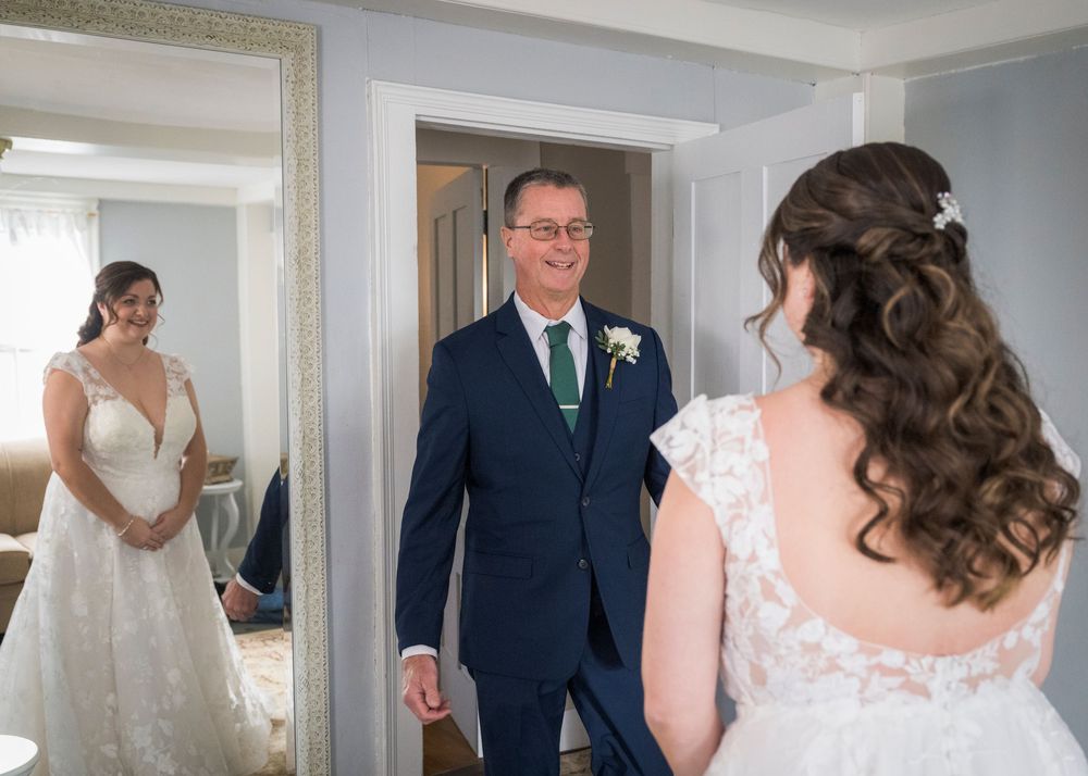 Wedding preparation moments captured in a series of getting ready photos.
