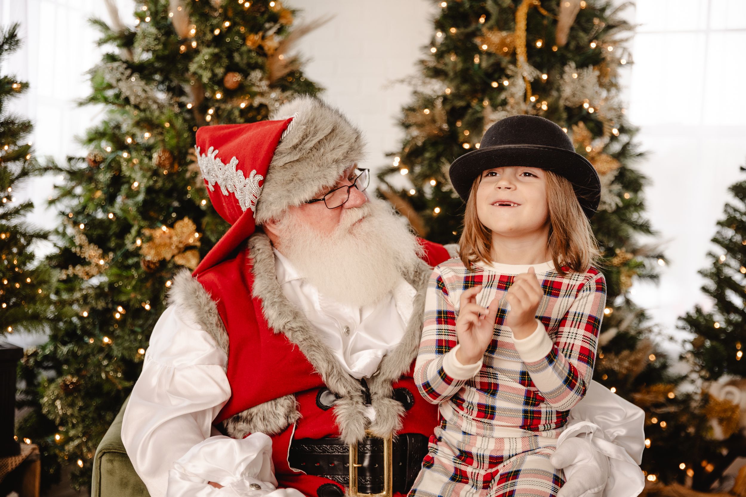 Santa and his cool little friend at Urso Photography's Santa Experience