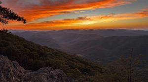 View from Ravens Roost overlook on the Blue Ridge Parkway