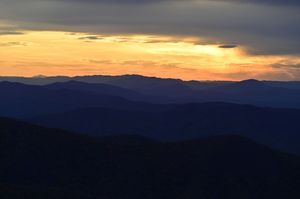 Arnold Valley overlook near Apple Orchard Mountain on the Blue Ridge Parkway Virginia