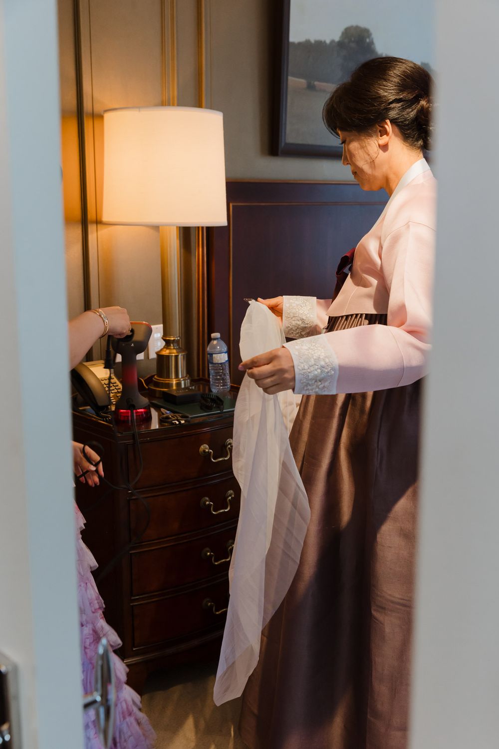 Bride getting ready at Windsor Arms in Toronto