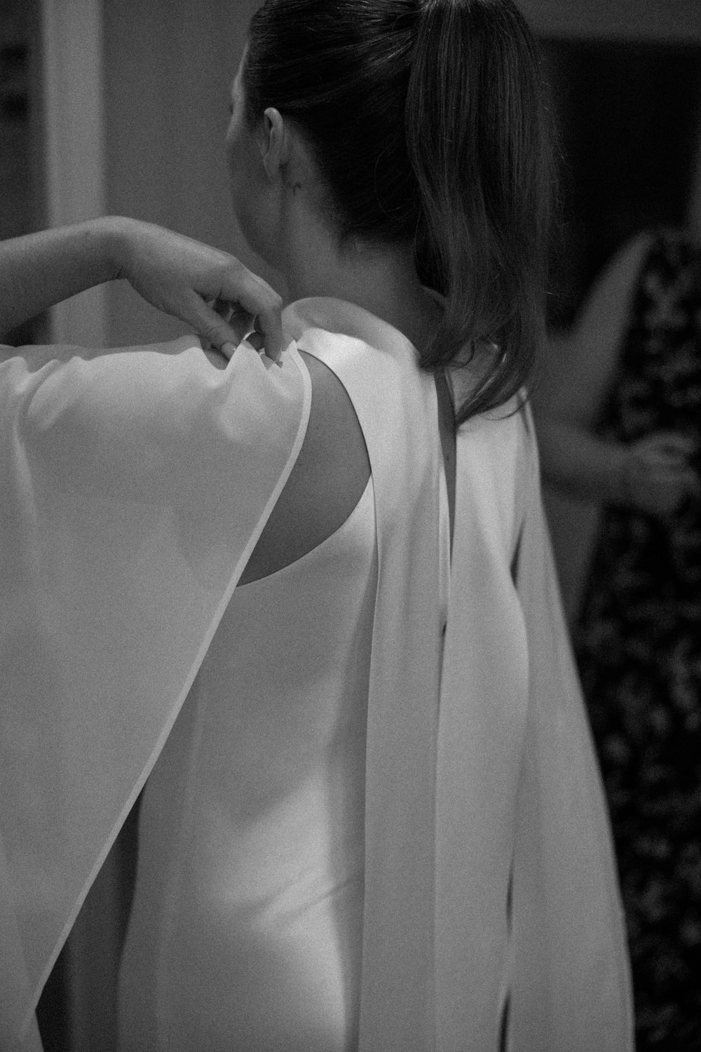 Bride gets ready for her wedding at The Landmark hotel London.