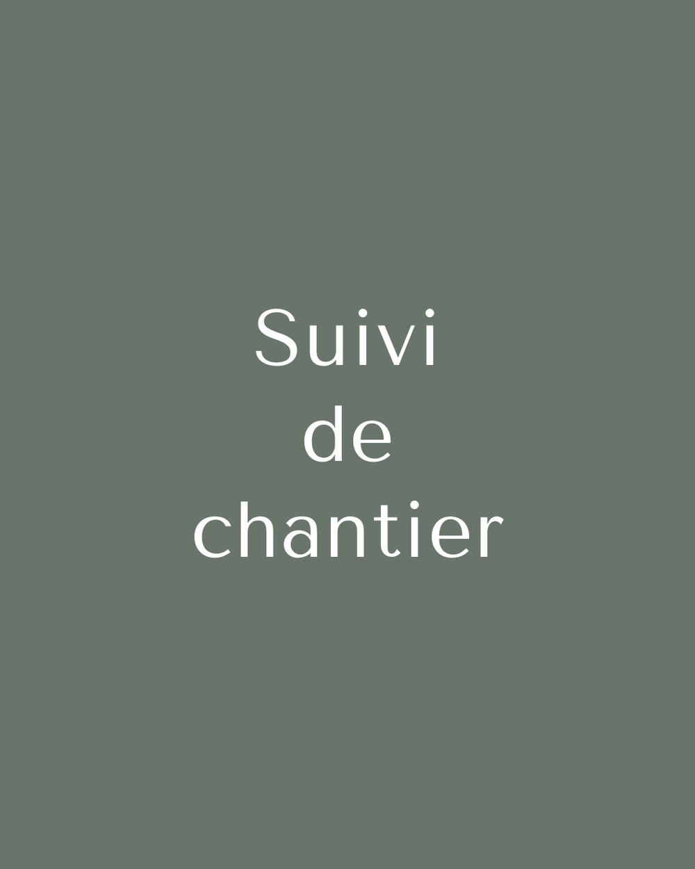 Suivi de chantier