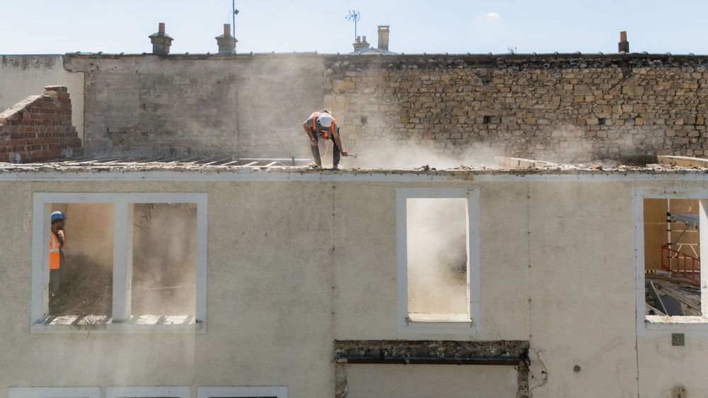 Ouvrier travaillent sur un chantier, reportage photo suivi de chantier