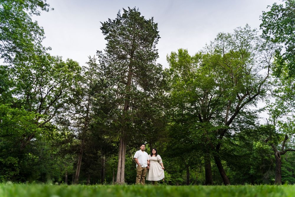 engagement shoot of couple in landscape onesixthree.studio