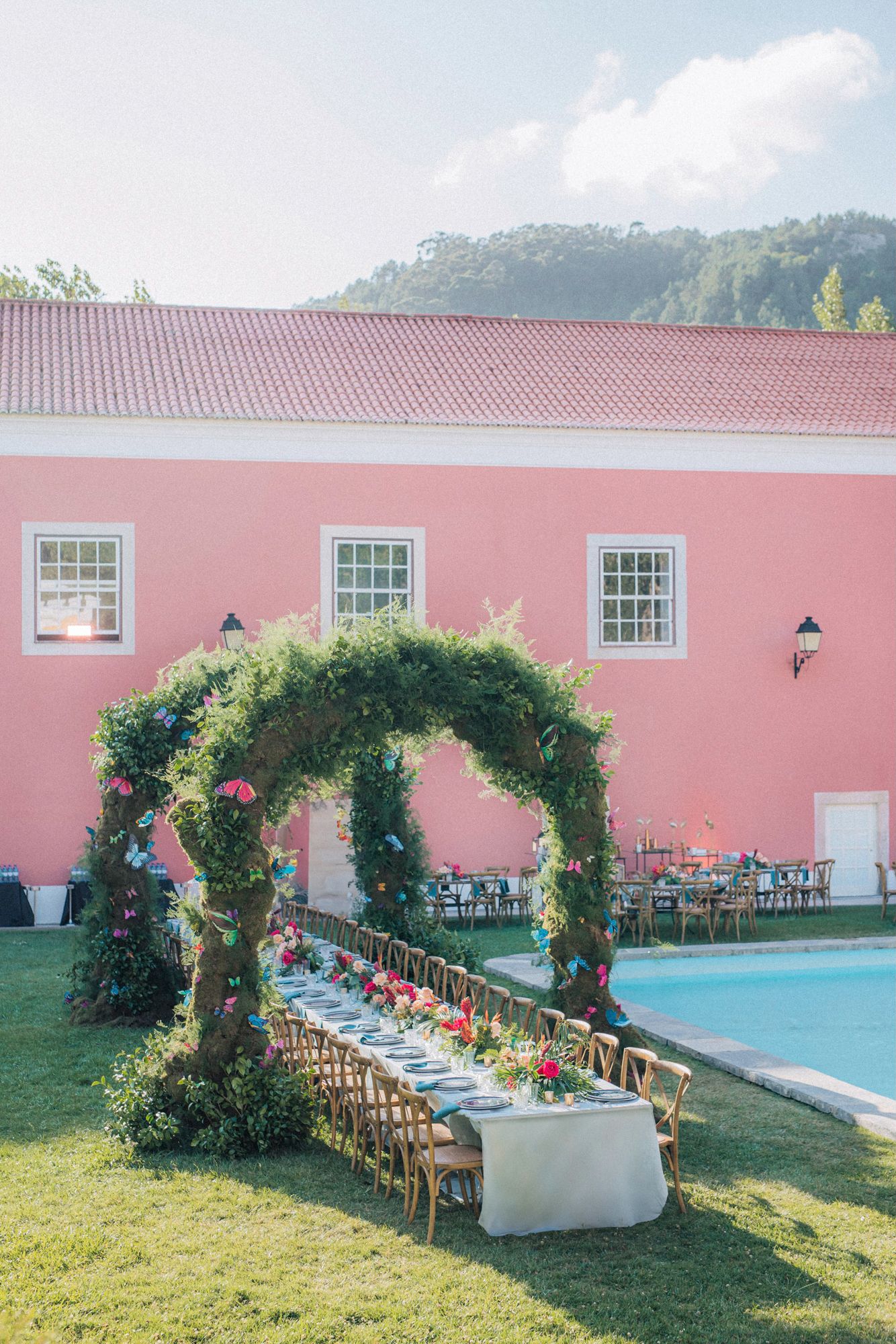 Historic 16th-century monastery hall at Penha Longa, an elegant Indian wedding venue in Portugal.
