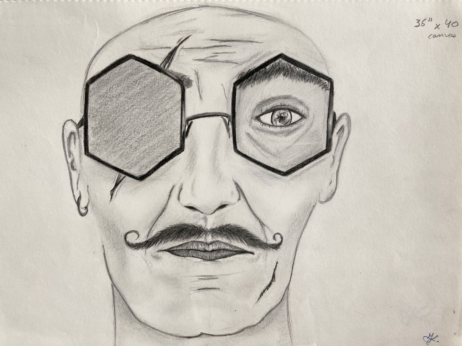 Pencil and charcoal drawing Fine Arts, by Izya Lebtahi.