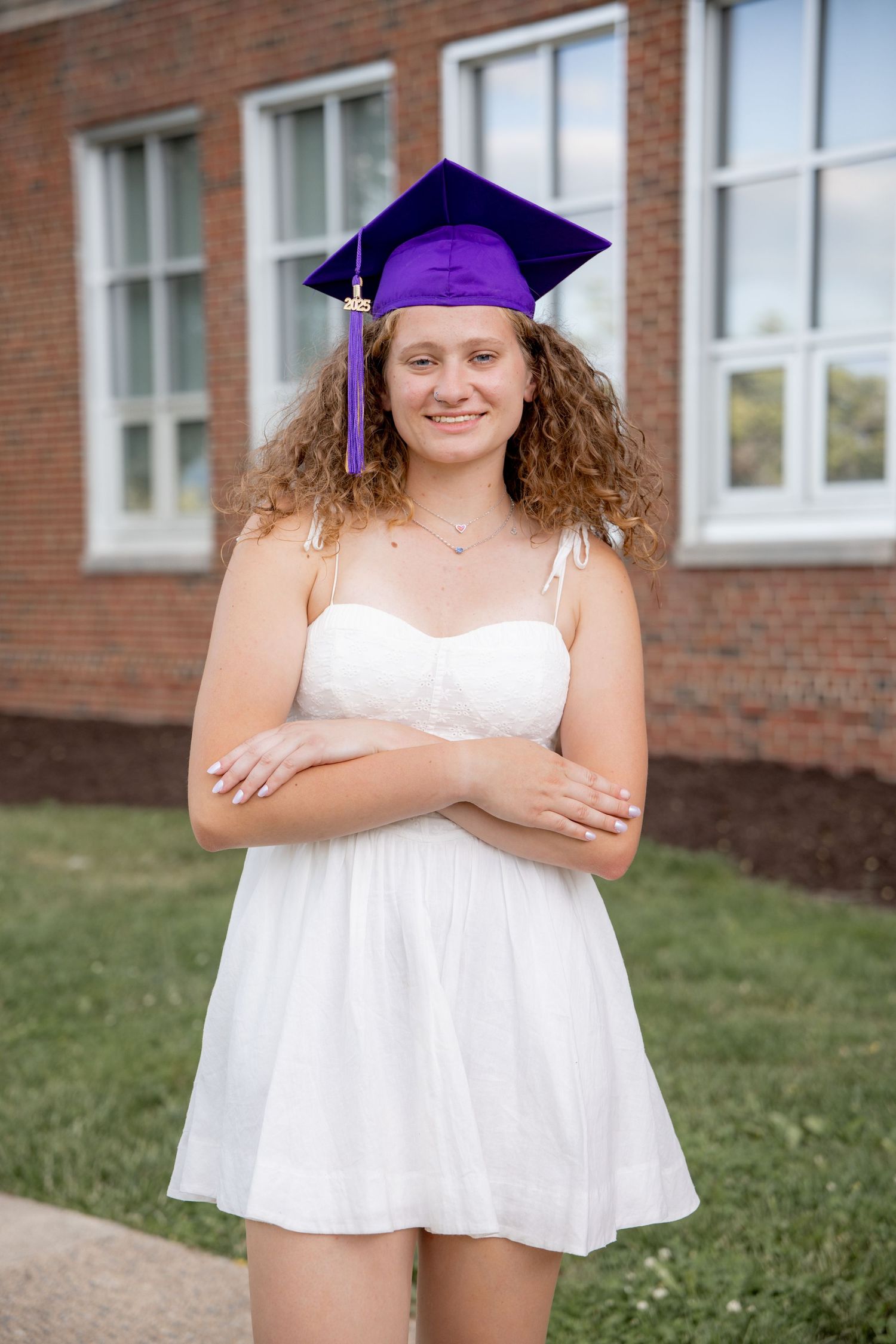 High school senior portraits in Waynesboro, Virginia. Photos captured in front of Waynesboro High School.