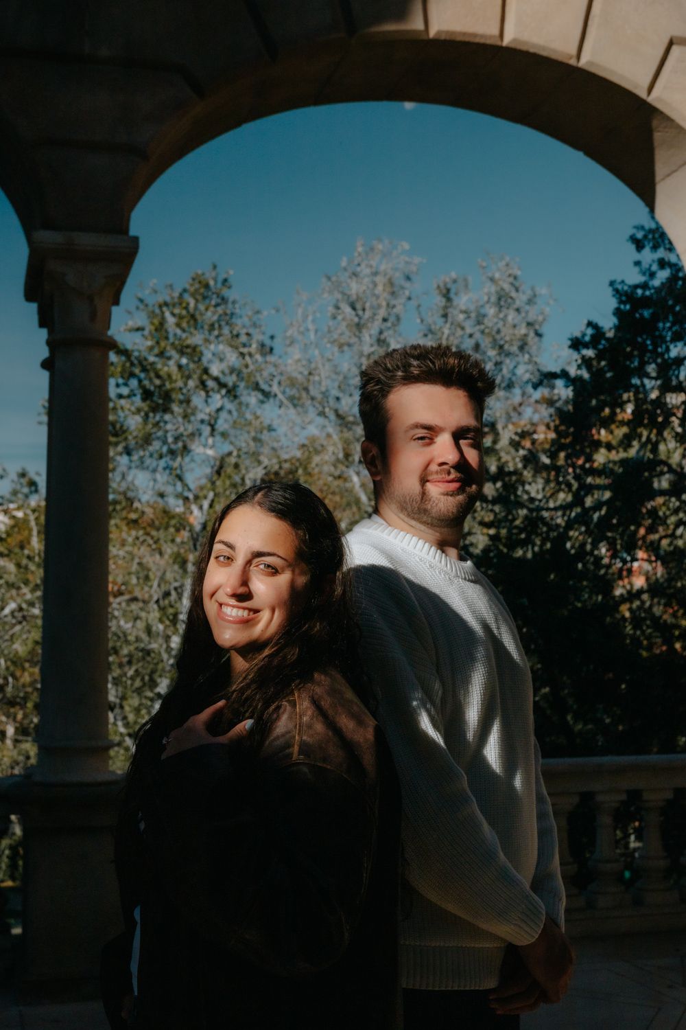 Tender hug under golden autumn light Ciutadella Park BarcelonaLoversPH
