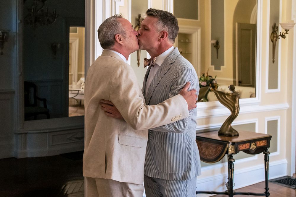 Same sex elopement photographer Rhode Island