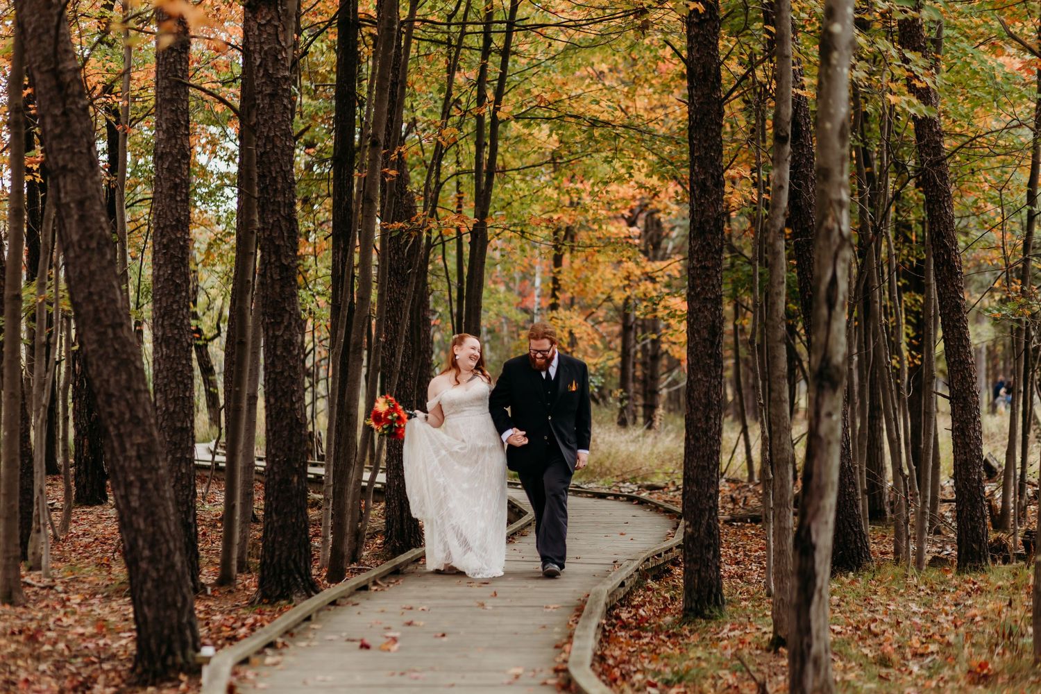 woodsy rustic fall wedding