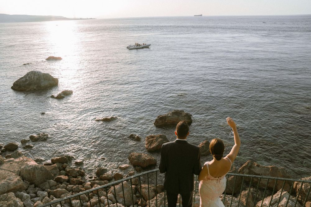 Romantic Mediterranean wedding by the sea
