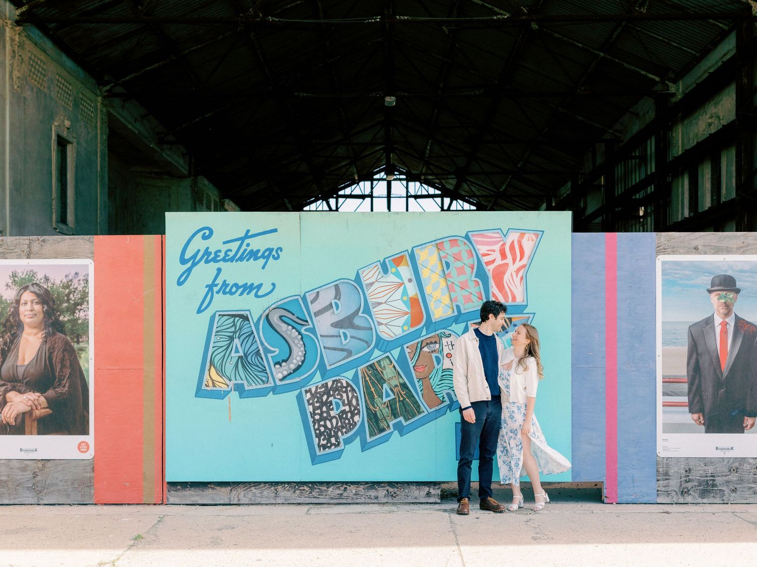Early morning Asbury Park Engagement session Jeanie Jang photo New Jersey wedding photographer