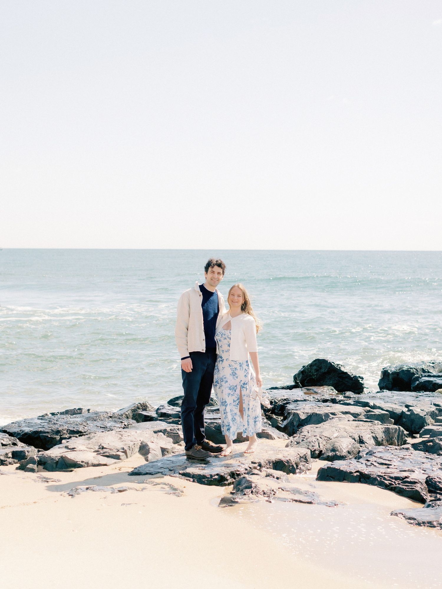 Early morning Asbury Park Engagement session Jeanie Jang photo New Jersey wedding photographer