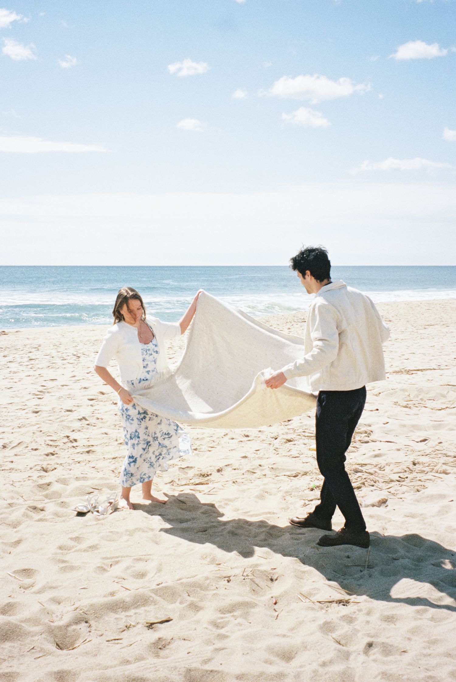Early morning Asbury Park Engagement session Jeanie Jang photo New Jersey wedding photographer