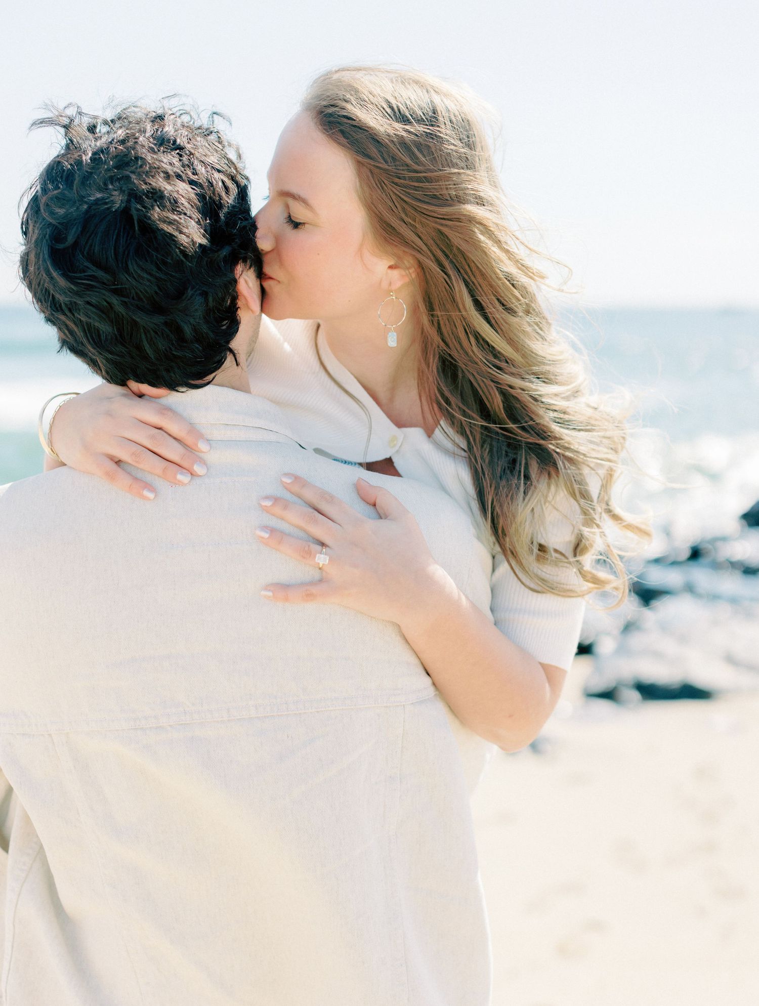 Early morning Asbury Park Engagement session Jeanie Jang photo New Jersey wedding photographer