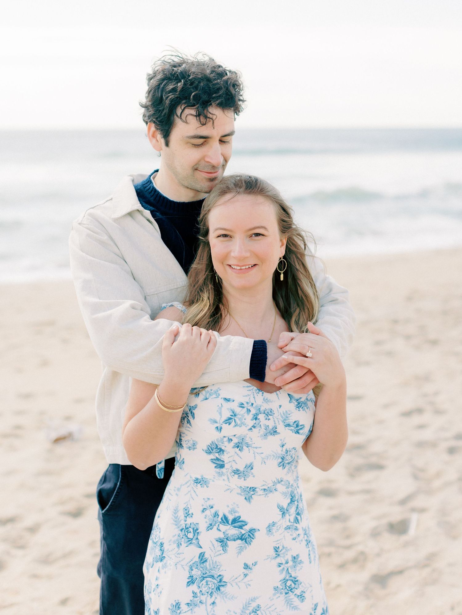 Early morning Asbury Park Engagement session Jeanie Jang photo New Jersey wedding photographer
