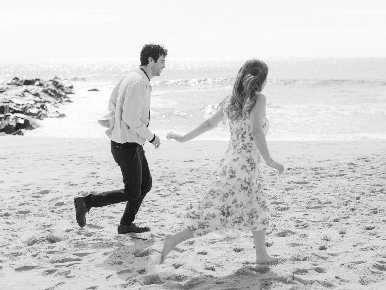 Early morning Asbury Park Engagement session Jeanie Jang photo New Jersey wedding photographer