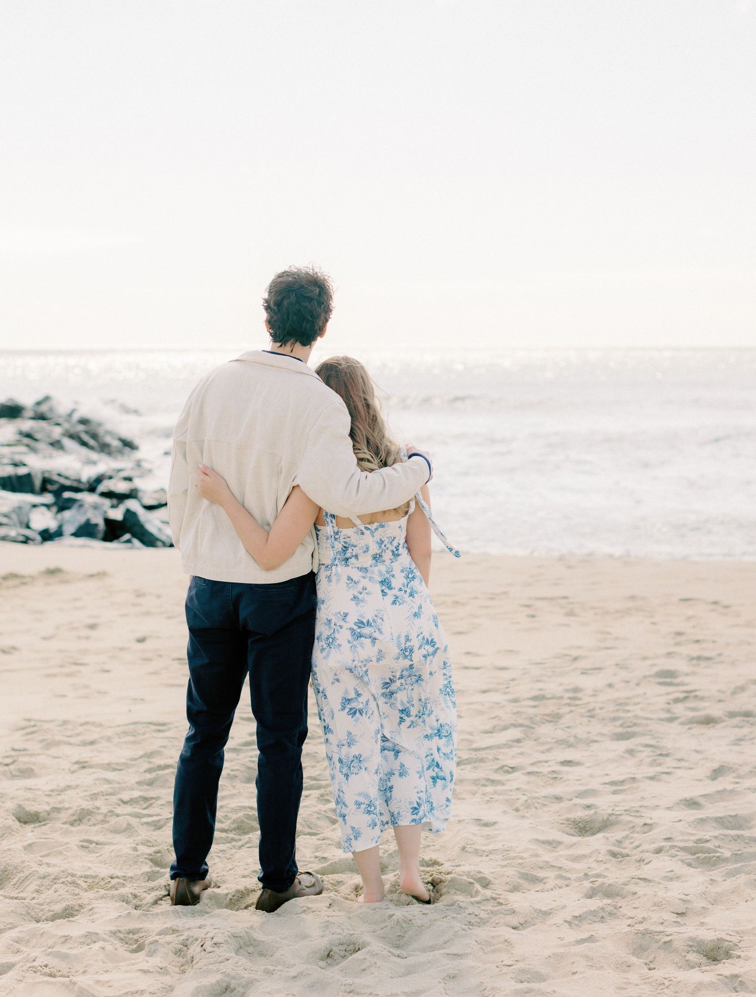 Early morning Asbury Park Engagement session Jeanie Jang photo New Jersey wedding photographer