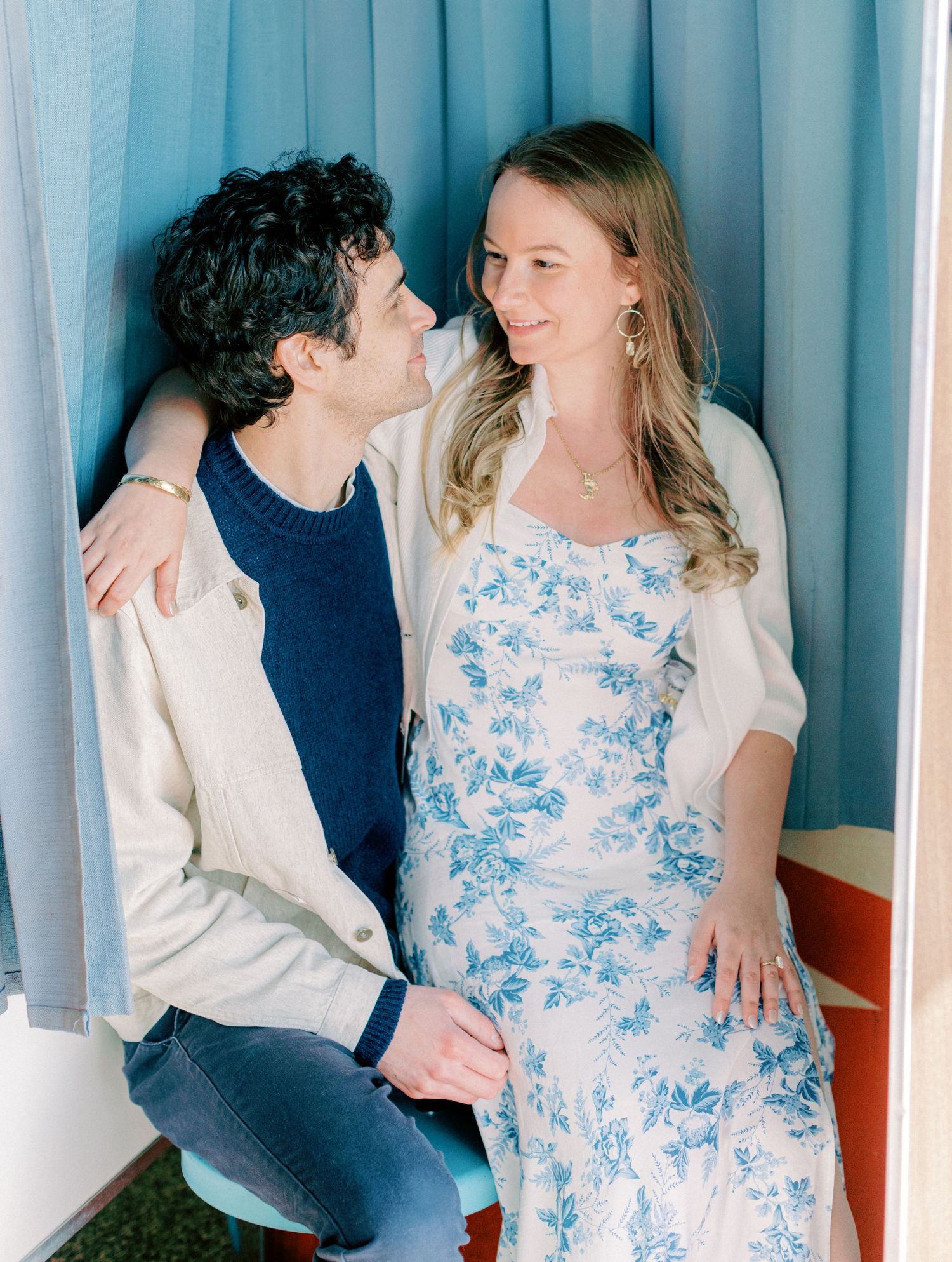 Early morning Asbury Park Engagement session Jeanie Jang photo New Jersey wedding photographer