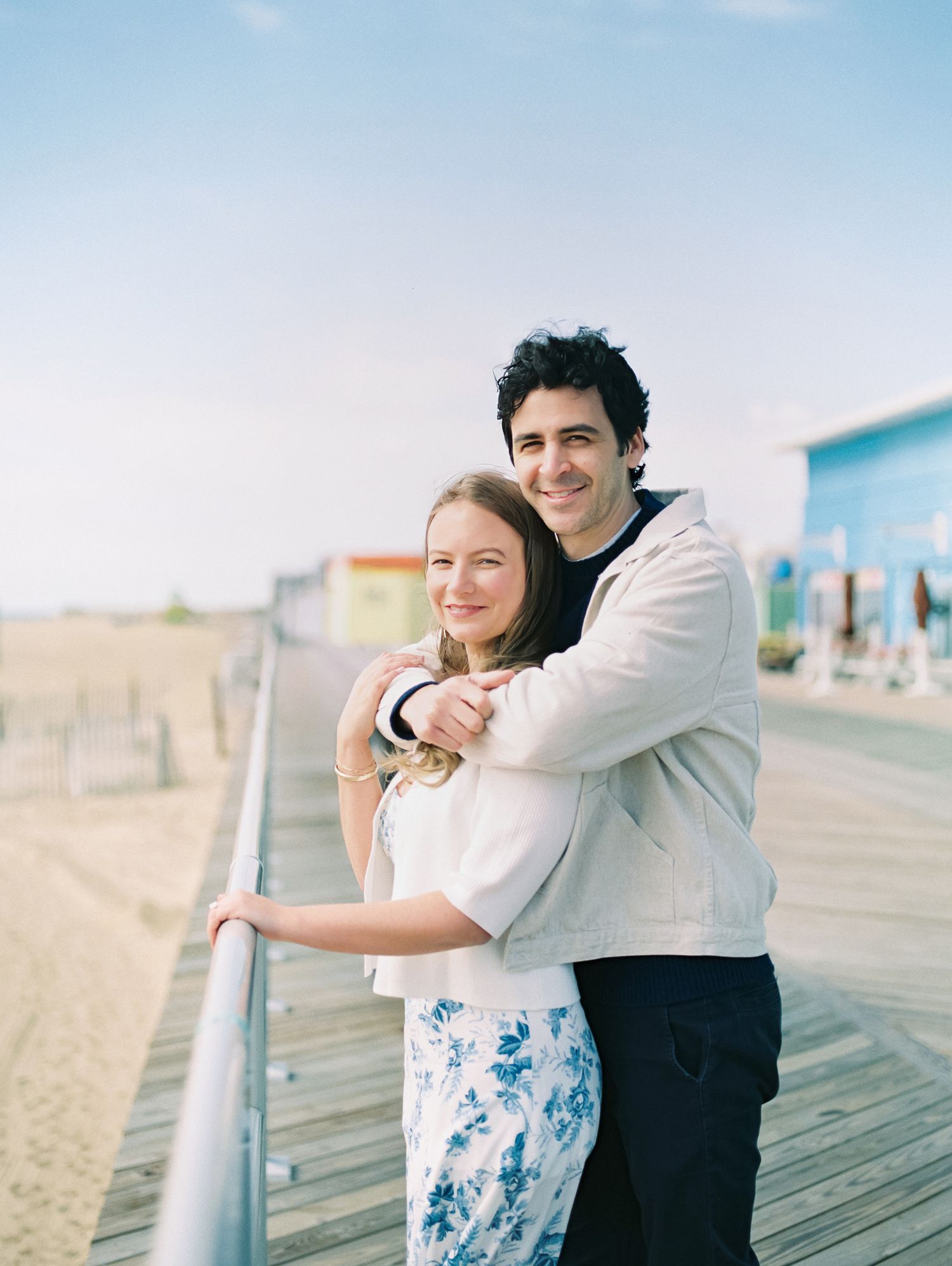 Early morning Asbury Park Engagement session Jeanie Jang photo New Jersey wedding photographer
