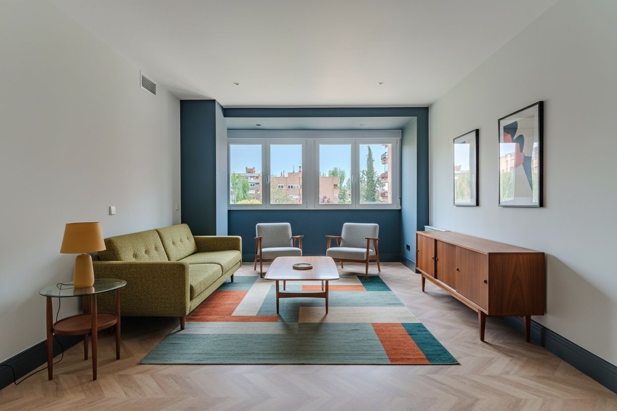 home staging virtual salón escandinavo - fotógrafo de interiores
