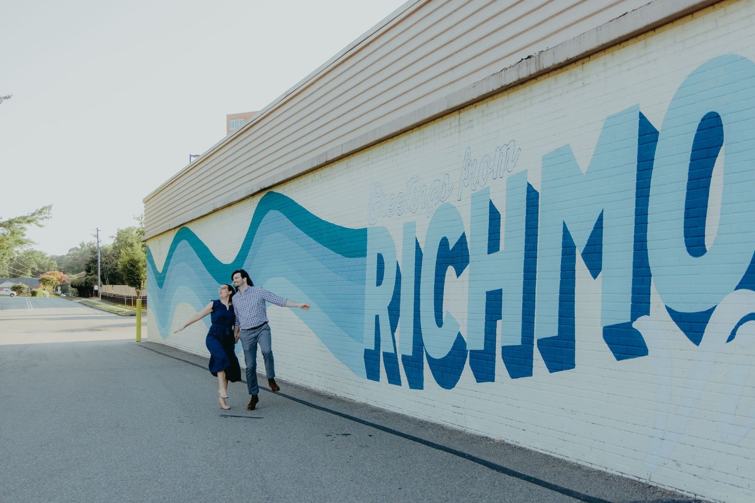 Richmond Scott's Addition engagement session with murals