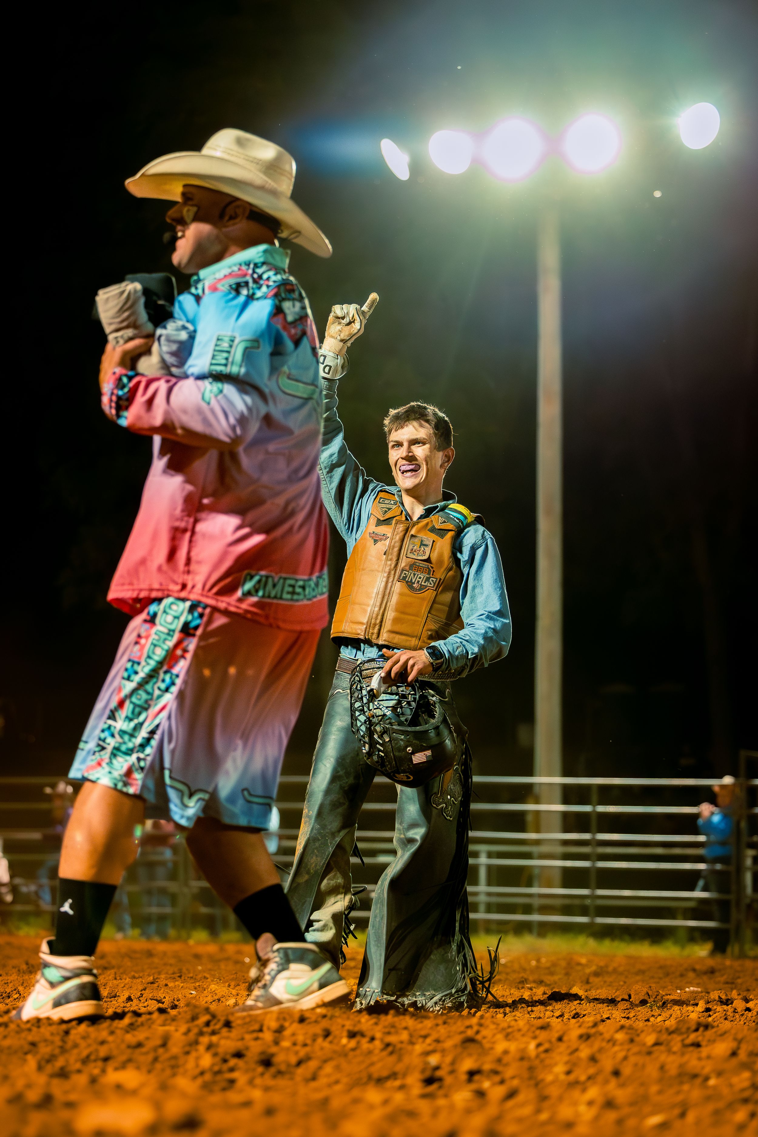 Winning bull ride of the night