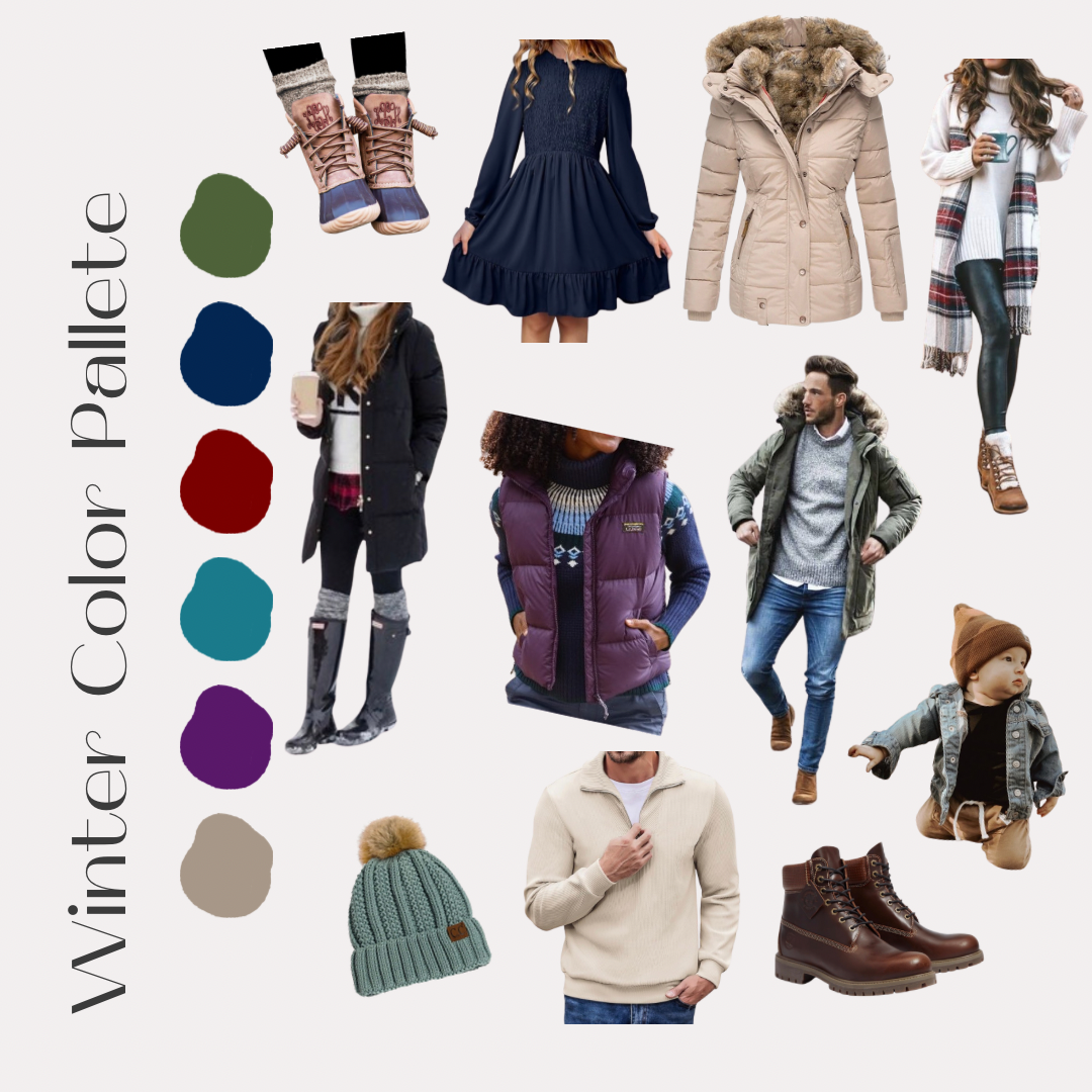 Winter color pallete clothing collaberation