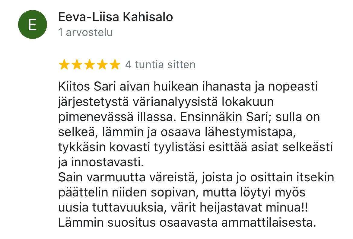 Paras Värianalyysi Helsinki