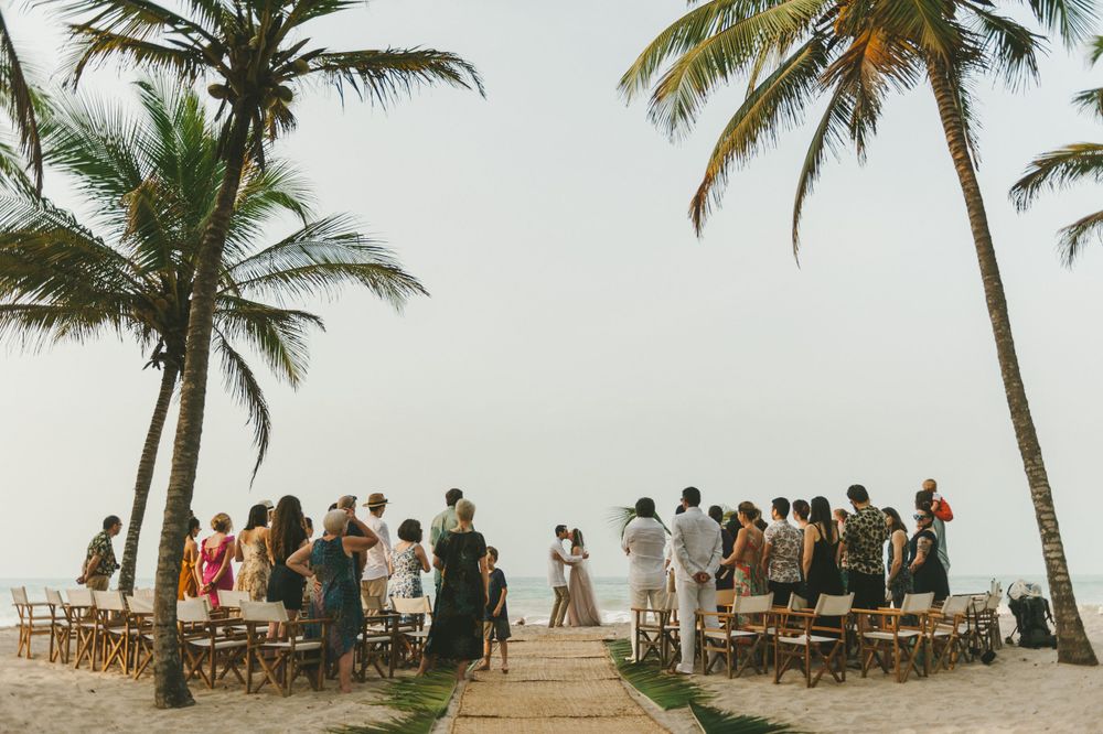 Wedding ceremony on a Colombian beach