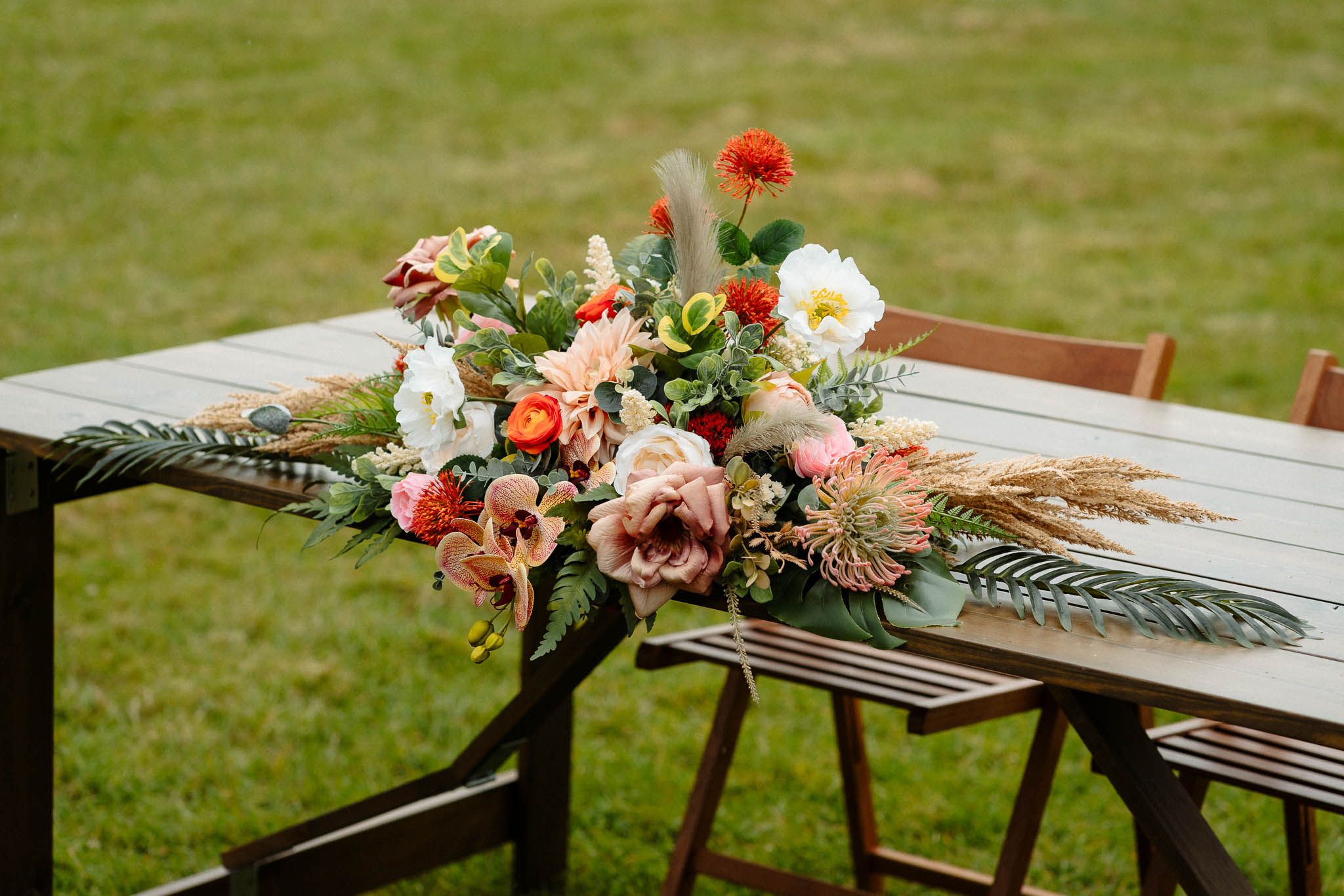 Wedding day flowers Humber barn